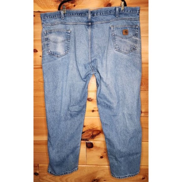 Carhartt Jeans Mens 50x30 Relaxed Fit Thick Denim Workwear - Picture 7 of 14